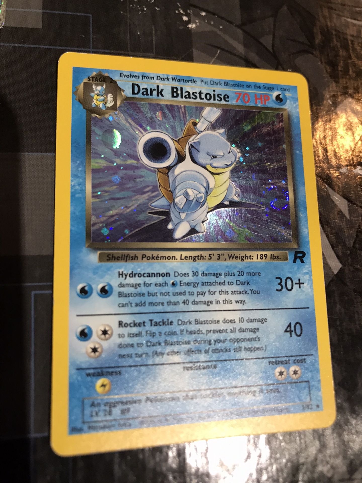 Holo Dark Blastoise Team Rocket Pokémon Cards
