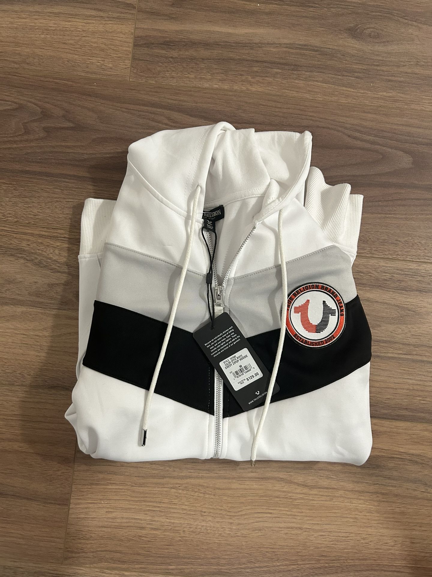 True Religion Zip Up Black Red And White