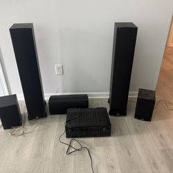Audio System Polk And Denon AV Receiver 