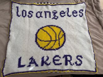 LA Lakers Handmade Crochet Blanket