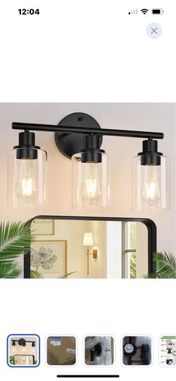 “New”Matt black 3 light vanity light fixture