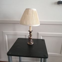 Brass Lamp With Shade/16 Inches Tall 