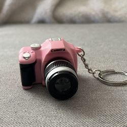 Pink Mini Camera Keychain 