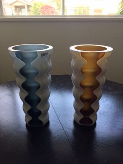 Heavy Gorgeous Glass Vases