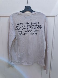 Jimi Hendrix CHNGE Peace & Love Organic  Oversized Medium Long Sleeve T-Shirt