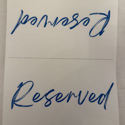 20 “Reserved” Signs  
