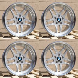 18 INCH SQUARED SET BMW M PARALLEL STYLE WHEELS RIMS 18X8 +13 (5X120) CB: 74.1