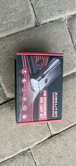iKirkLiten USB Rechargeable Bike Light Set
