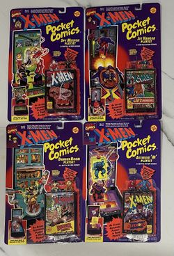 1995 Toybiz X-Men Pocket Comics, Complete Set Of 4