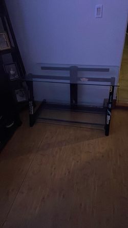 Glass tv stand