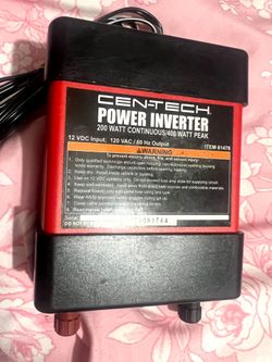 Cen-Tech 200W Power Inverter 12V DC