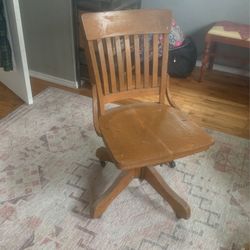 Oak Wood Office Chair