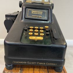 Antique Underwood Sundstrand Universal Motor Adding Machine 5BA36FA3 Rare