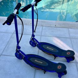 Two Razor E95 electric Scooters 