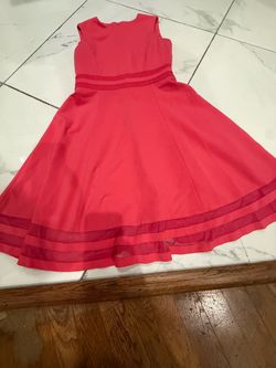 Red Sleeveless Fit and Flare Dress