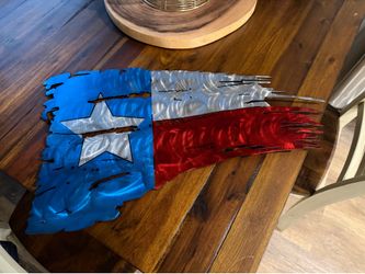 Metal Texas flag