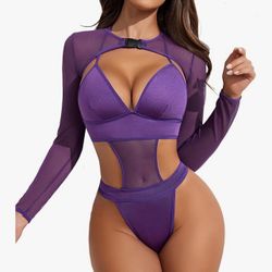 Large Rave Bodysuit & mesh Crop 