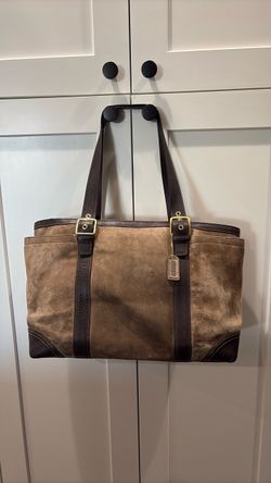 COACH SUEDE TOTE BAG