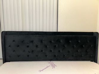 Upholstered King Size Bed Frame  Memory Foam Mattress