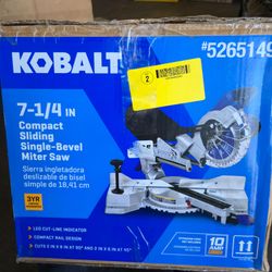Kobalt Compact 7-1/4-in 10-Amp Single Bevel Sliding Compound Corded Miter Saw #6045