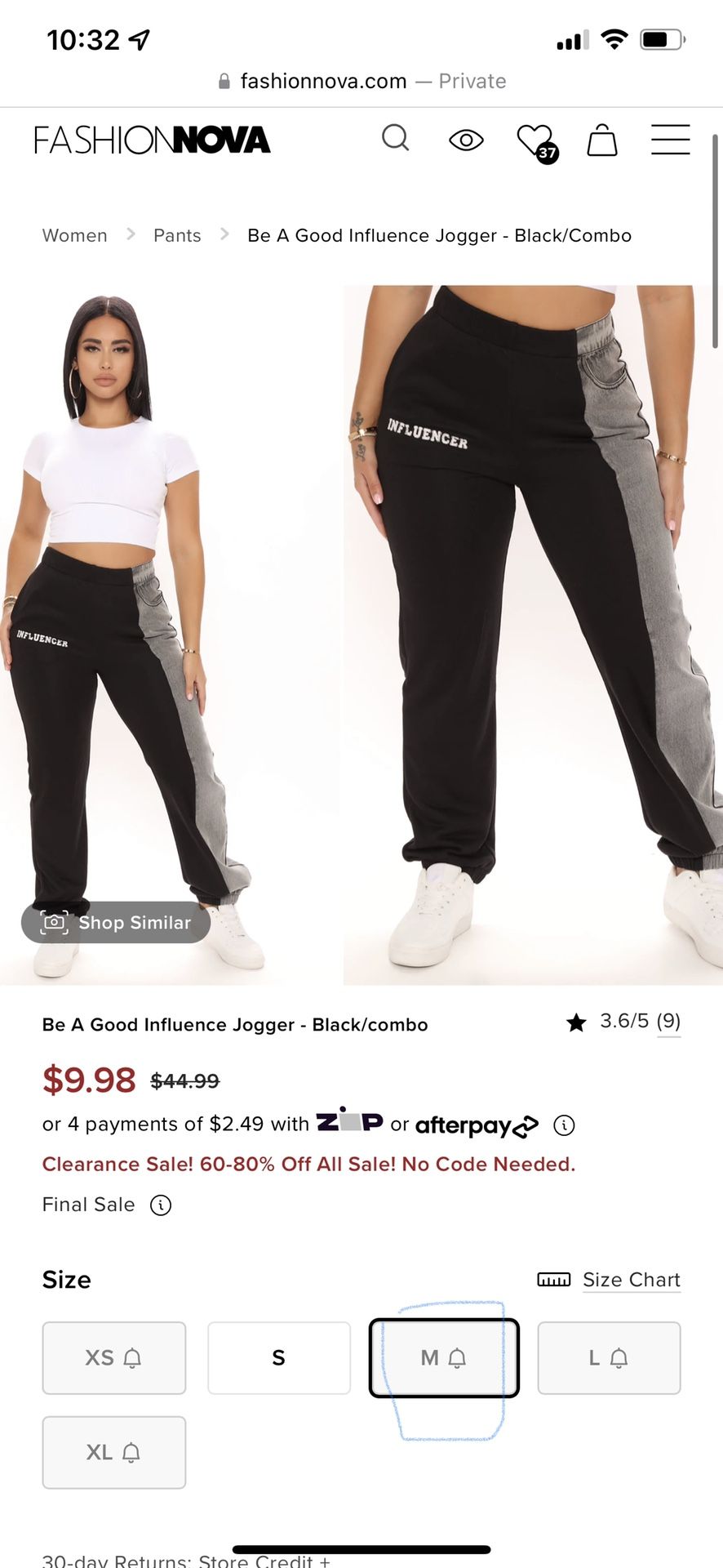 New Womens Joggers Size Medium