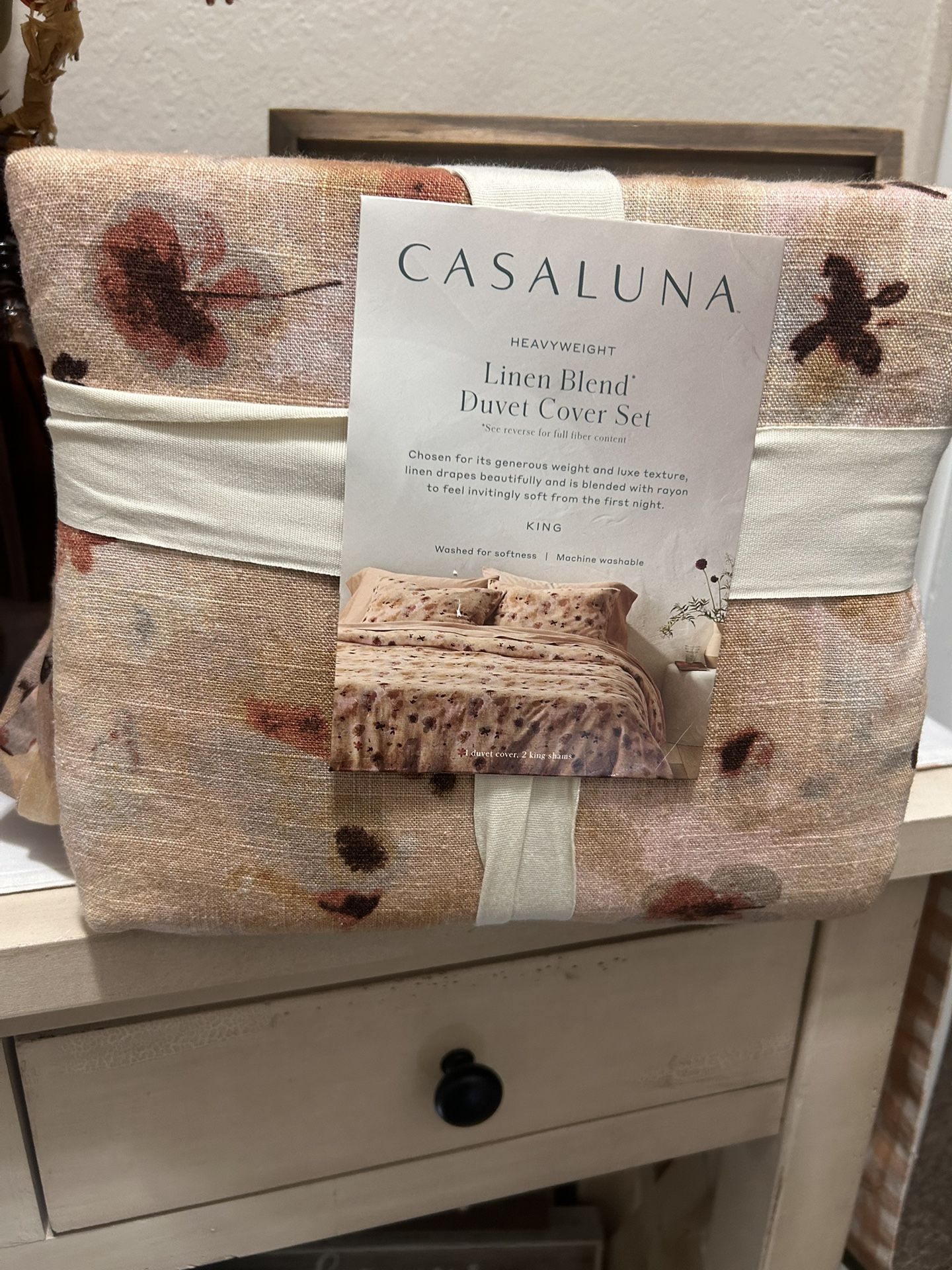 King Size Casa Luna Linen Blend Devet Cover Set