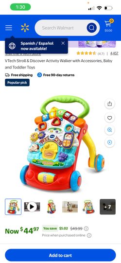 VTech Stroll & Discover Activity Walker with Accessories, Baby and Toddler Toys
