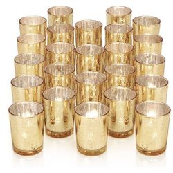 New Gold Votive Candle Holders Set of 24