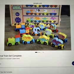 Wood Train with Animals