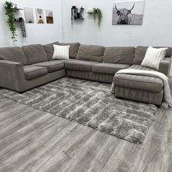 Grey Sectional Couch - Free Delivery 