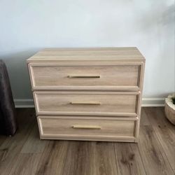 3-Drawer Dresser with Gold Handles