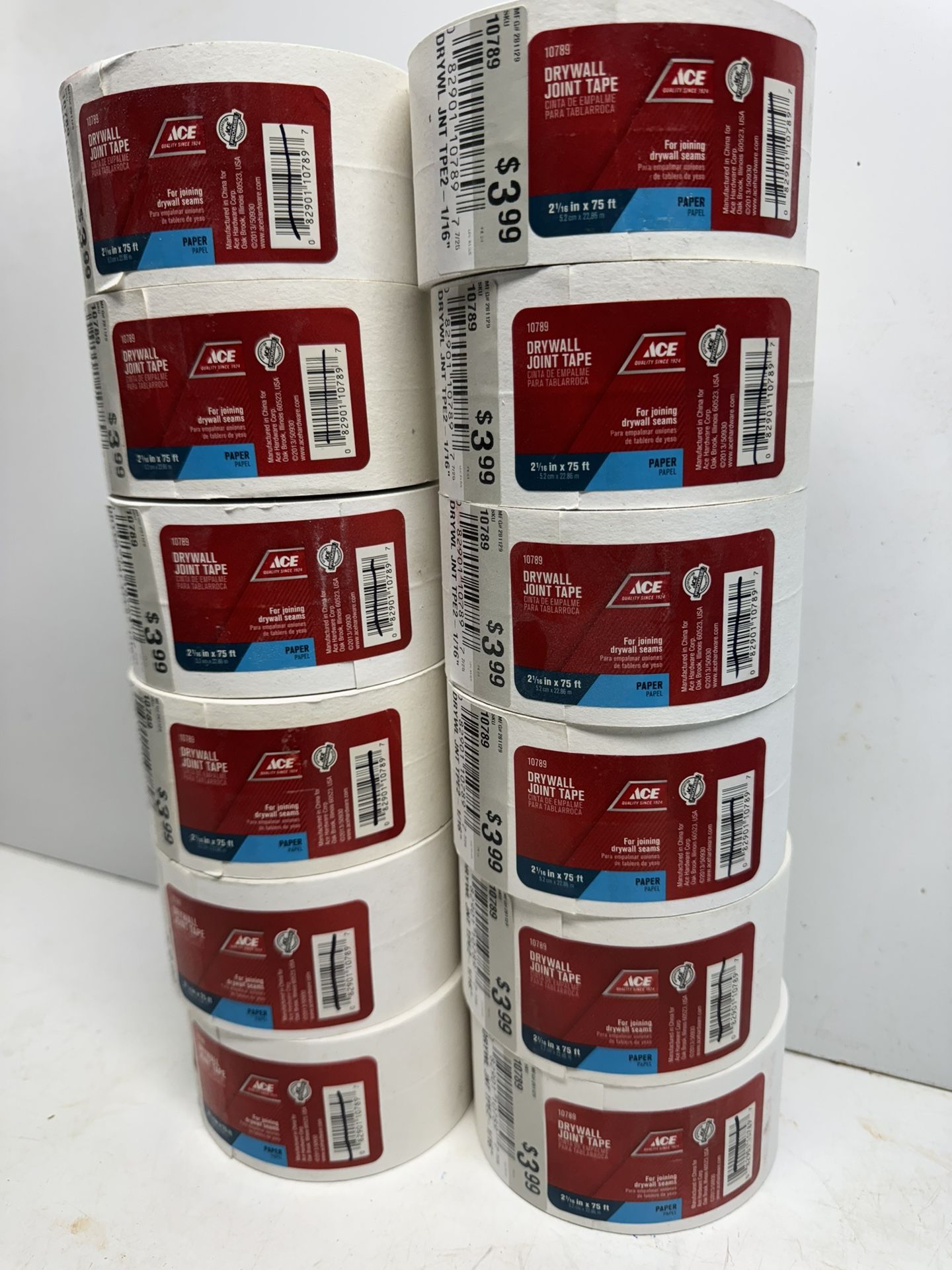 12 Rolls Drywall Joint Tape 75ft. $2 A Roll. Must Pick Up