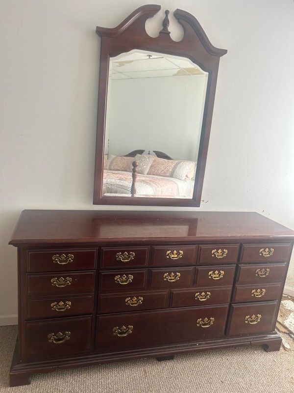 Vintage Dresser With Mirror