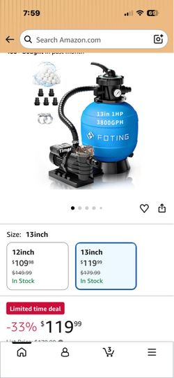 Foting sand filter pump