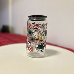 The Nightmare Before Christmas Glass Cup
