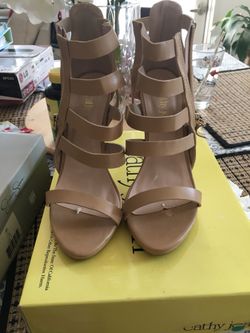 cathy jean strappy heels - size 8