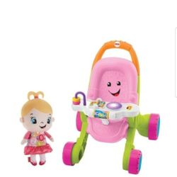 Fisher-Price - Laugh & Learn Stroll and Learn Walker and Doll
Gift Set With 75+ Songs, Sounds, Tunes And Phrases. 
