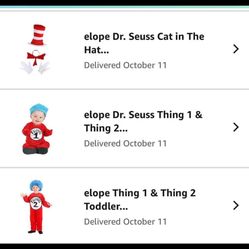 Family Costumes Thing 1/2 Cat n the Hat
