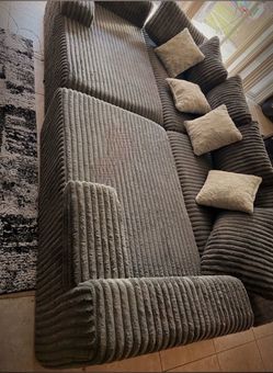 Gray boneless couch