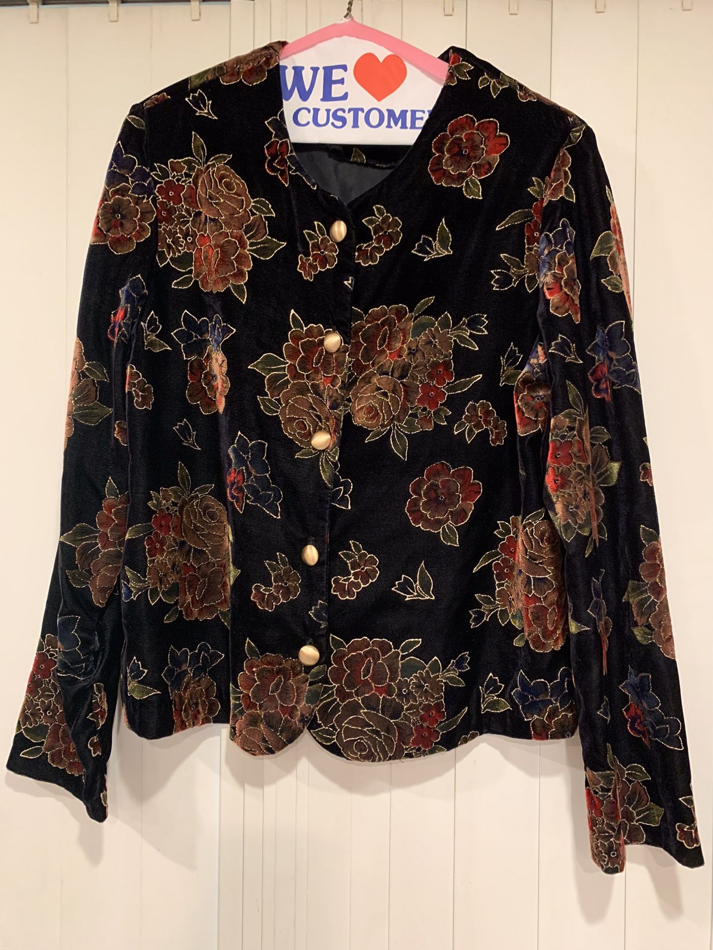 Floral Velour Jacket