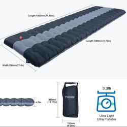 New  Self Inflating Camping Pads, Camping Sleeping Pad, Compact, Waterproof PVC Inflatable Mat for Tent, Hiking and Backpacking