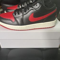 Jordan 1 Low Black And Red Size 6m For Sale