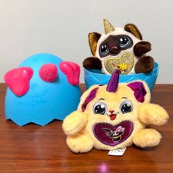 Collectible Zuru Rainbocorns Puppycorn Egg Surprise Kittycorn Siamese Cat Unicorn And Marley Magician With Wings Plush Toy Lot
