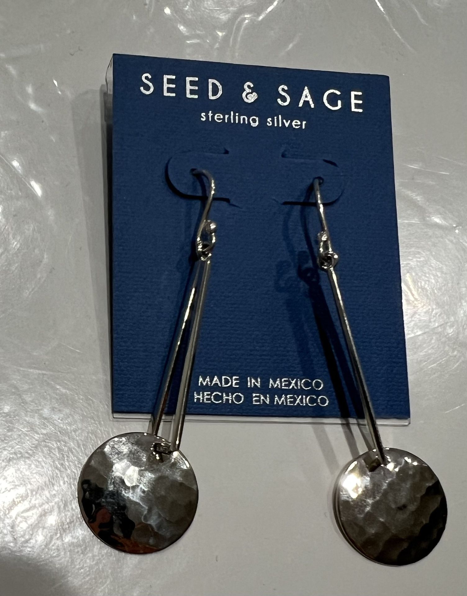 Seed and sage sterling silver earrings 925