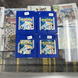 Pokemon Blue Gameboy Color With New Battery  $60-$75 Each Gamehogs 11am-7pm 