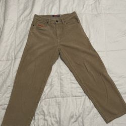 Empyre Brown Skate Jeans Size 28 Khaki Loose Straight Fit Corduroy Pants 