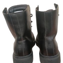 Rogue + Wolf Black Combat Boots | Women's US 8 EU 41 | NWOB | Vegan Goth