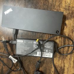 Lenovo USA ThinkPad Thunderbolt 3 Dock Gen 2 135W (40AN0135US) Dual UHD 4K Display Capability, 2 HDMI, 2 DP, USB-C, USB 3.1, Black