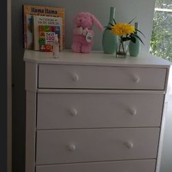 White Dresser It Is Available  46 inches high  35 inch width  19 inches depth 