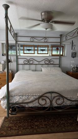 King size bed frame. metal